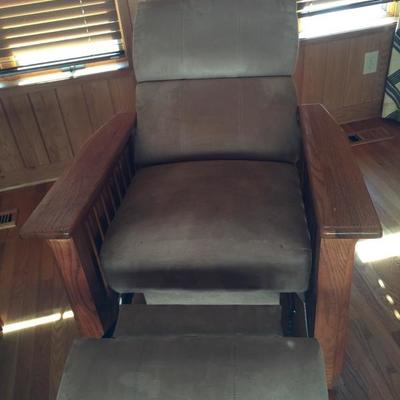 LOT 5 - Microsuede Mission Style Recliner 