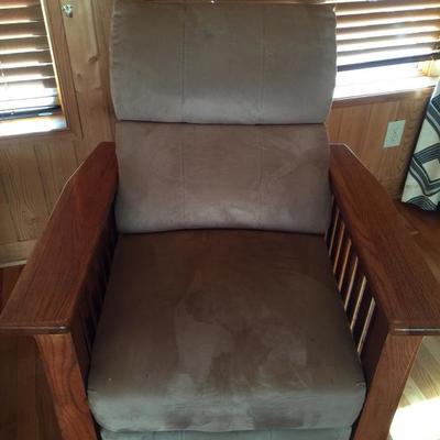 LOT 5 - Microsuede Mission Style Recliner 