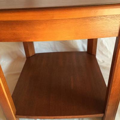 LOT 6 - Wood Side Table with Drop Leaf