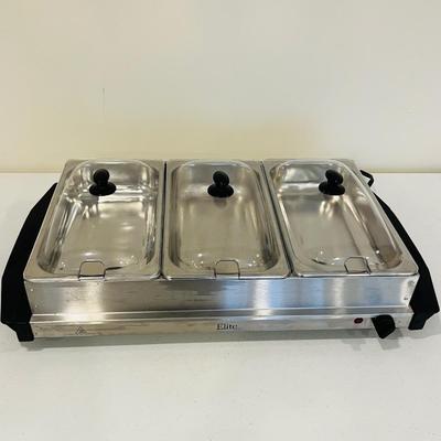 MAXI-MATIC ~ Elite Platinum ~ Triple Buffet Server & Warming Tray