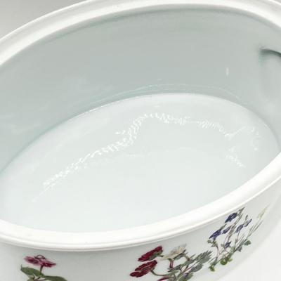 LOUIS LOURIOUX ~ Wild Flower ~ Oval Covered Porcelain Casserole Dish
