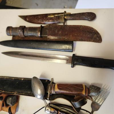 Lot of Hunting Camping Knives
