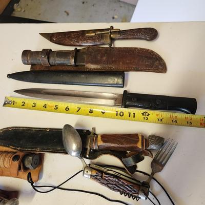 Lot of Hunting Camping Knives