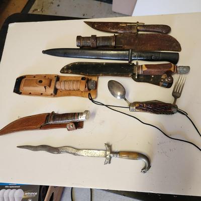 Lot of Hunting Camping Knives