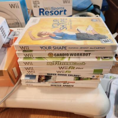 Large Lot of Wii Games, Console & Accessories Several Items still sealed. Super Mario Galaxy