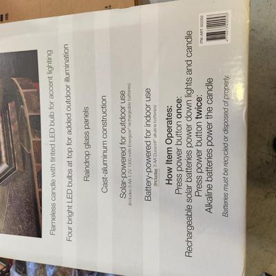 2 Candle Lanterns Solar Battery indoor Outdoor