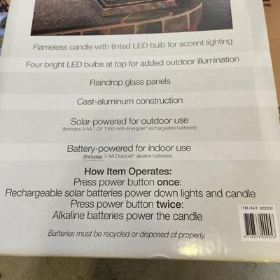 2 Candle Lanterns Solar Battery indoor Outdoor