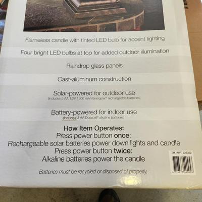 2 Candle Lanterns Solar Battery indoor Outdoor