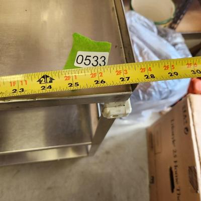 3 Shelves Vollrath Stainless Steel Cart 28x16x32