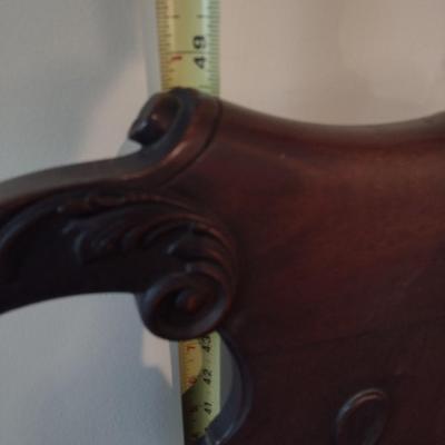 Vintage Northern Walnut Wood Framed Chair with Needlework Seat