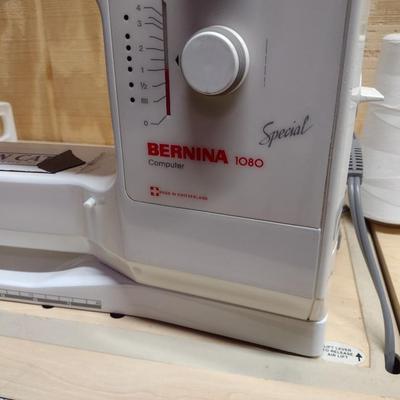 Bernina Model 1080 Sewing/Embroidery Machine with Work Cabinet and Notions