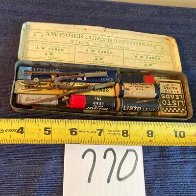 Vintage German Pencil Tin with Lead in it