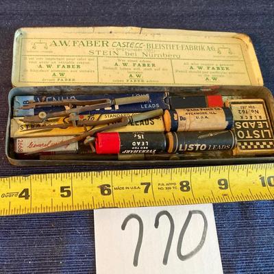 Vintage German Pencil Tin with Lead in it