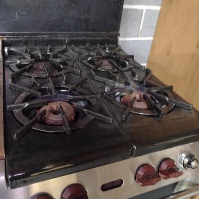 Wolf Brand NSF Propane Gas Stove and Oven with Six Burner and Flat Top Cook Top Working Condition