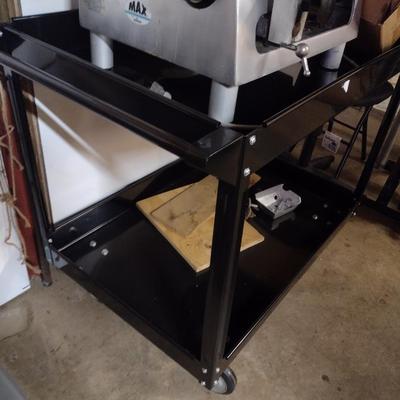 Metal Double Tier Service or Tool Cart (No Contents)