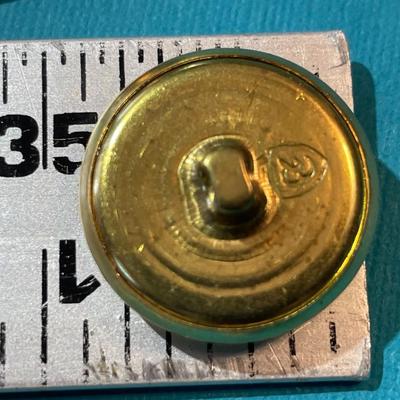 12-Vintage Brass Gilt Buttons 7/8" Diameter in Good Condition as Pictured.