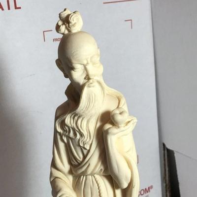 Vintage Asian Heavy Resin/Composite 10.75" Tall Figurine Preowned from an Estate.
