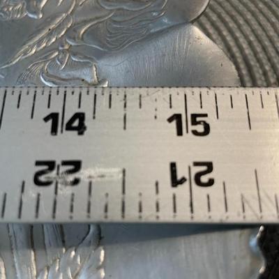 Vintage Farber & Shelvin Aluminum Charger Plate / Handwrought Aluminum 15.5" Diameter in VG Preowned Condition.