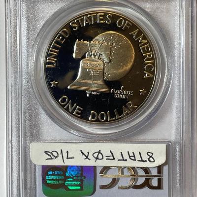 PCGS CERTIFIED 1976-S TYPE-II PROOF68 DEEP CAMEO CLAD EISENHOWER DOLLAR AS PICTURED.