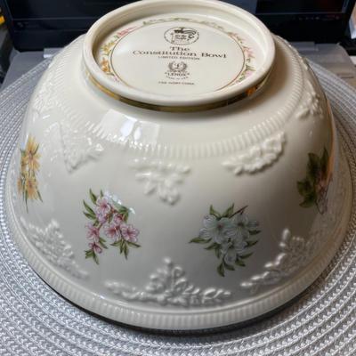 The Constitution Bowl 10.5" Diameter, Centerpiece by Lenox in VG Preowned Condition.