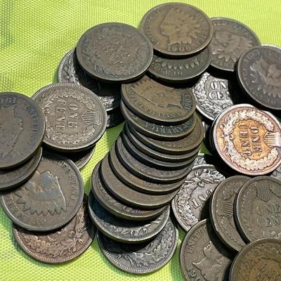 Bag-3 of 50 Good or Better Condition Indian Head Cents as Pictured.