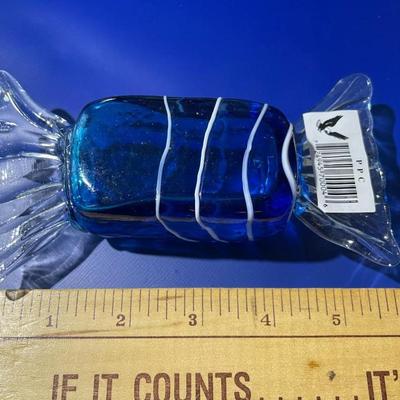 Vintage Hand-Blown Art Glass Hard Candy Decor in New Never Used Condition.