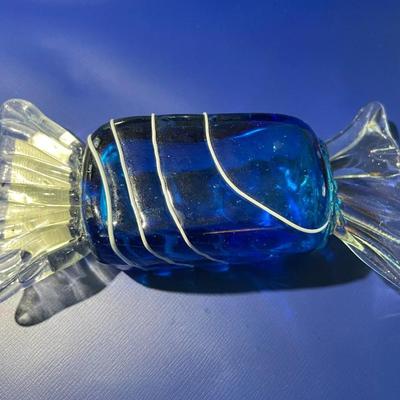 Vintage Hand-Blown Art Glass Hard Candy Decor in New Never Used Condition.