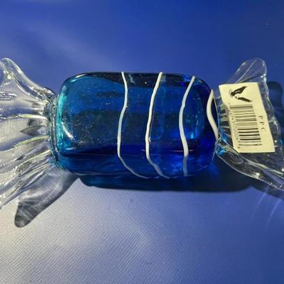 Vintage Hand-Blown Art Glass Hard Candy Decor in New Never Used Condition.