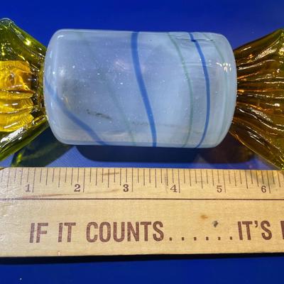 Vintage Hand-Blown Art Glass Hard Candy Decor in New Never Used Condition.