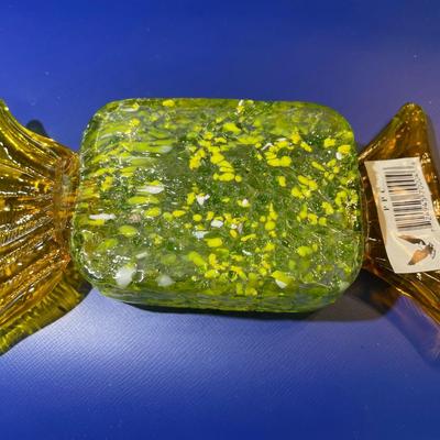Vintage Hand-Blown Art Glass Hard Candy Decor in New Never Used Condition.