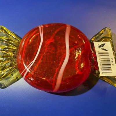 Vintage Hand-Blown Art Glass Hard Candy Decor in New Never Used Condition.