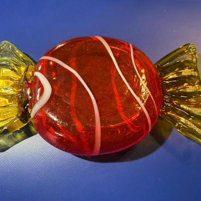 Vintage Hand-Blown Art Glass Hard Candy Decor in New Never Used Condition.
