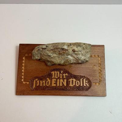 Real Piece of the BERLIN WALL Decor with Certificate (Wall Piece is 4.5" x 1.5") in Good Preowned Condition.
