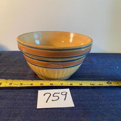 Vintage Yellow Ware Mixing Bowl