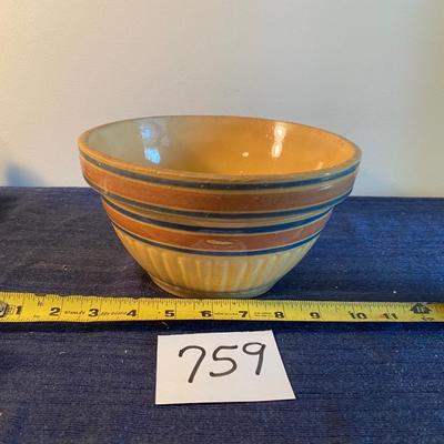 Vintage Yellow Ware Mixing Bowl