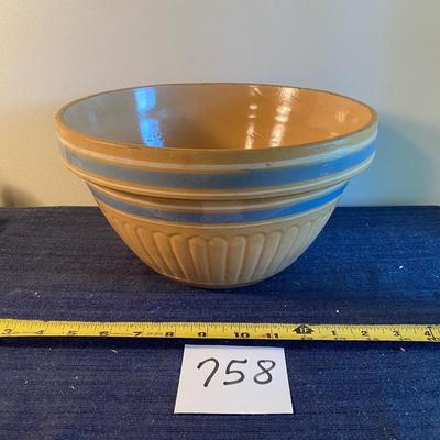 Vintage Yellow Ware Mixing Bowl
