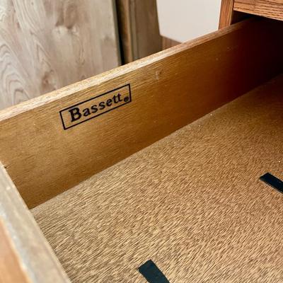 236 BASSETT 2 DRAWER OAK FILING CABINET