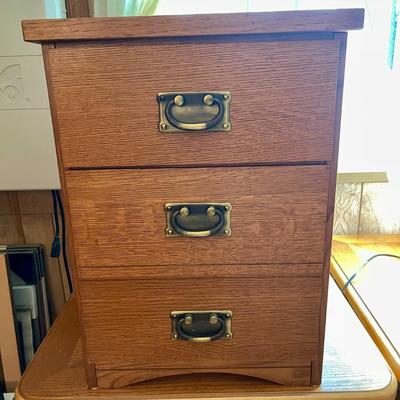 236 BASSETT 2 DRAWER OAK FILING CABINET