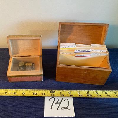 Vintage Music Box and Recipe Box