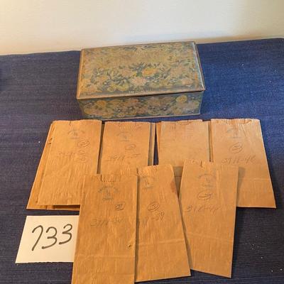 Antique Metal Candy Box