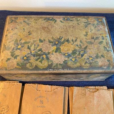 Antique Metal Candy Box