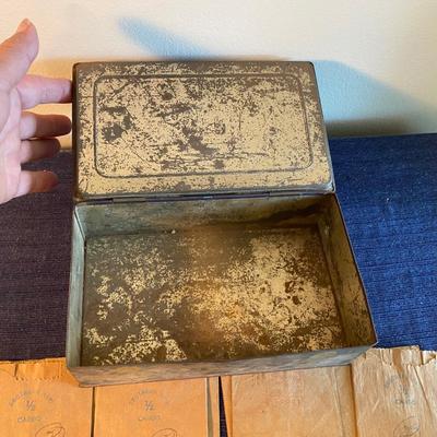 Antique Metal Candy Box