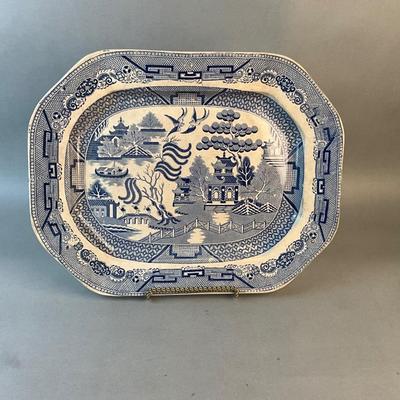 1208 Vintage Blue Canton Platter