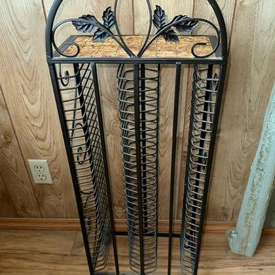 244 METAL CD RACK 38" TALL.