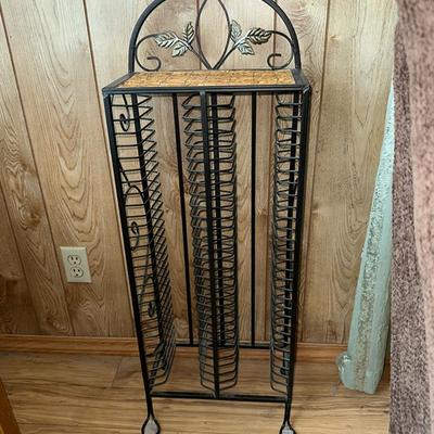 244 METAL CD RACK 38" TALL.