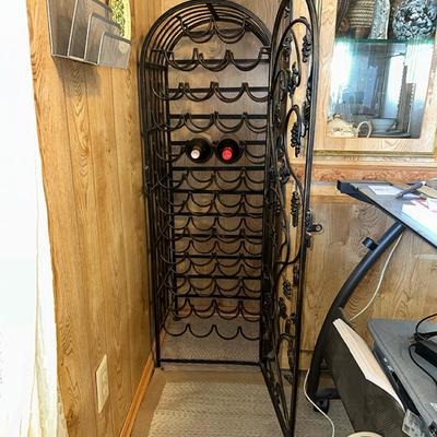 248 METAL WIRE WINE RACK WITH DOOR 48" TALL