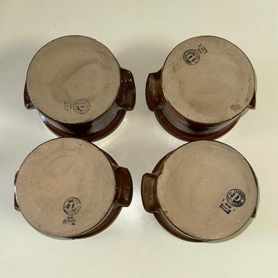 261 PEARSON POTTERY 4 INDIVIDUAL COVERED BOWLS ENGLAND