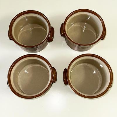 261 PEARSON POTTERY 4 INDIVIDUAL COVERED BOWLS ENGLAND