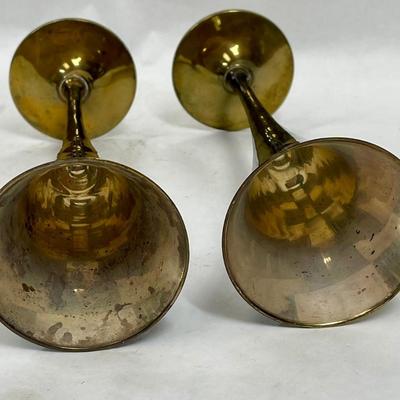 Silver Plated Brass Champagne Toasting Flutes