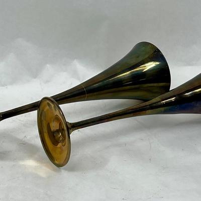 Silver Plated Brass Champagne Toasting Flutes